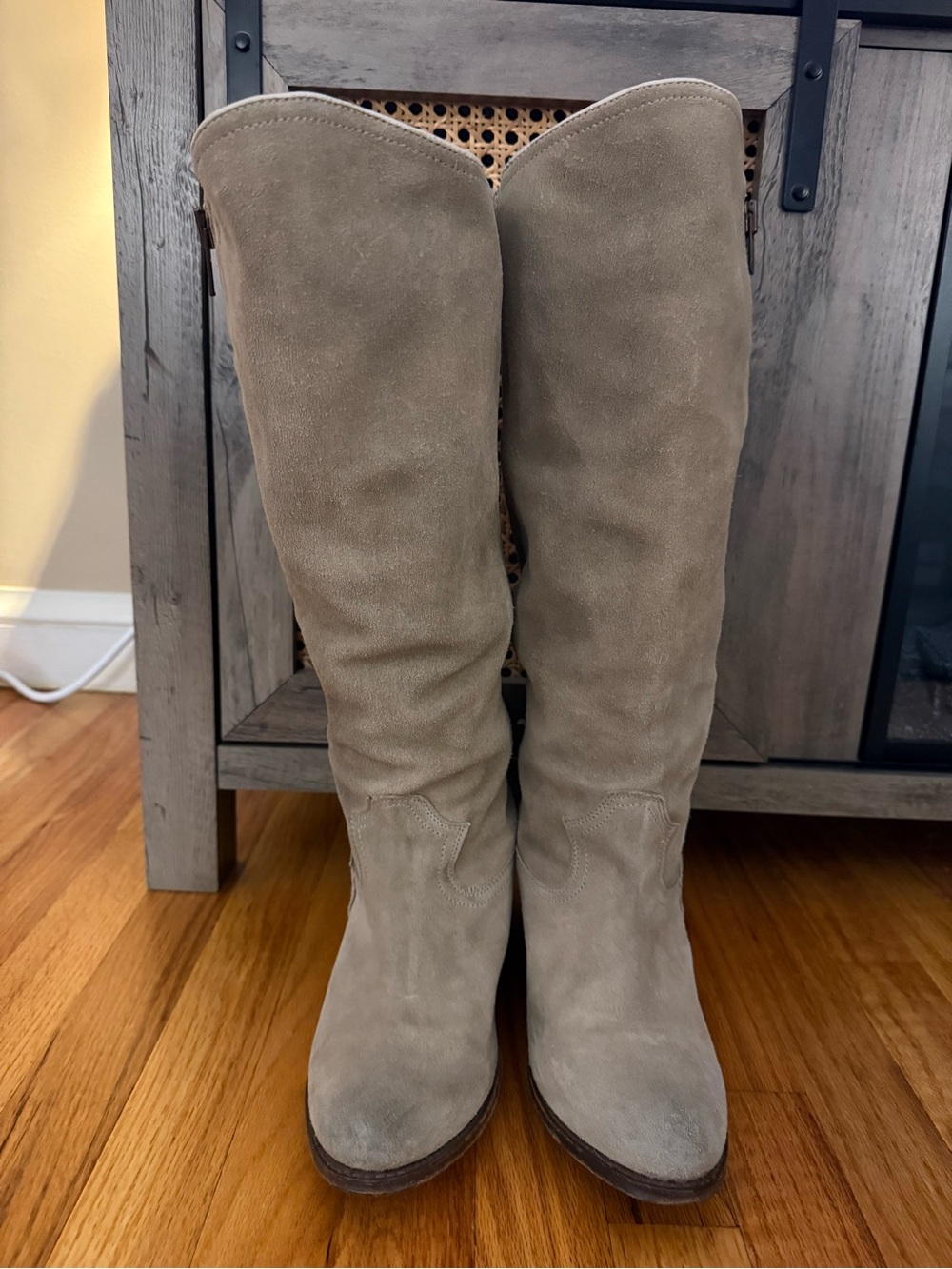 Frye Women's Knee-High Suede Boots - Taupe